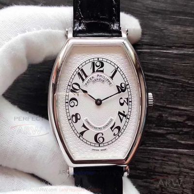 AAA Replica Patek Philippe Gondolo 5098 Steel Case Guilloche Arabic Dial 32 x 42mm Watch